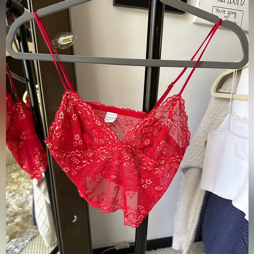 Red Lace top